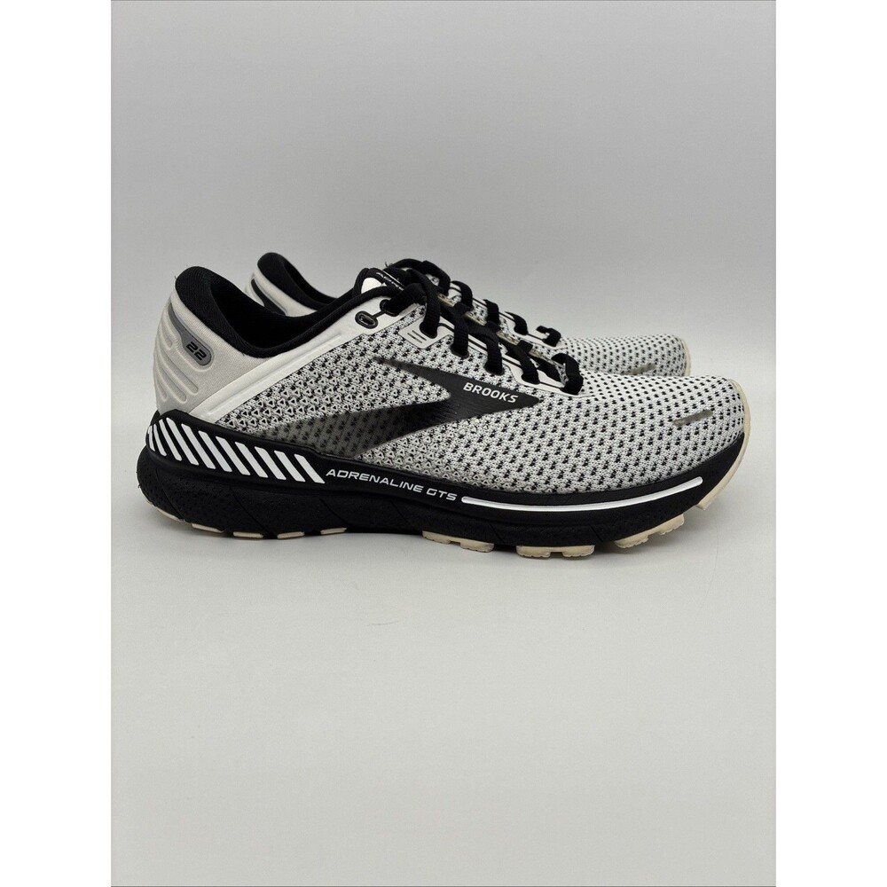 Brooks Adrenaline GTS 22 Women's Size 8B White Black Running Shoes 1203531B135